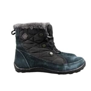Columbia Shoes Womens 7 Boots Lace Up Winter Waterproof Quilted Powder Shorty